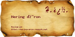 Hering Áron névjegykártya